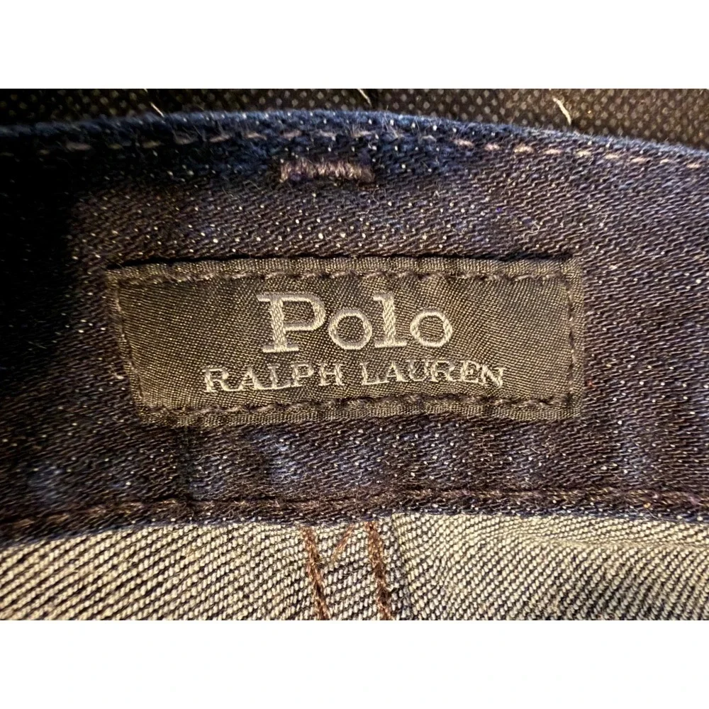 Polo Ralph Lauren Hampton Relaxed Straight Jeans Mens 36x32 Dark Indigo Blue